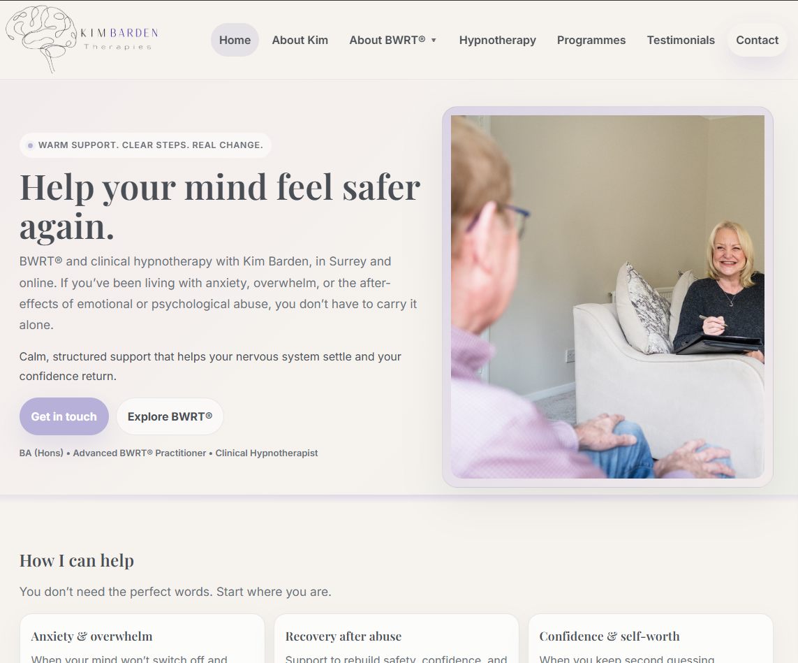 Kim Barden Therapies screenshot 1